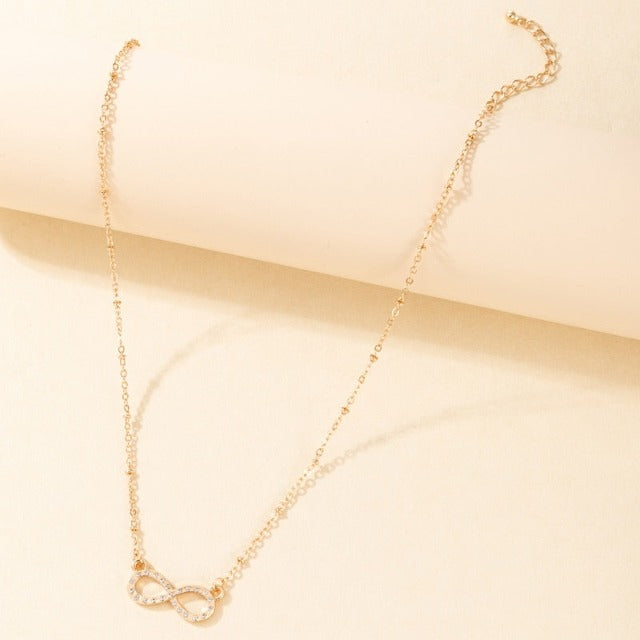 Infinity Symbol Necklace Women's Pendant gold