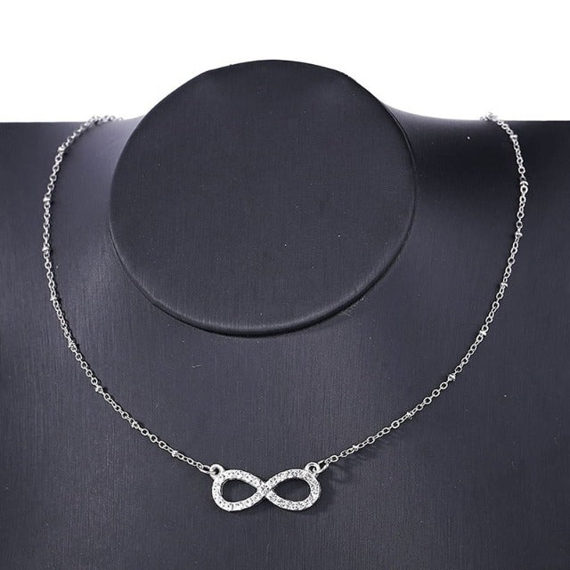 Infinity Symbol Necklace Women's Pendant silver