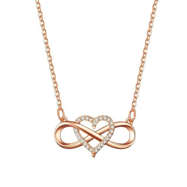 Infinity Symbol Necklace Women's rose gold