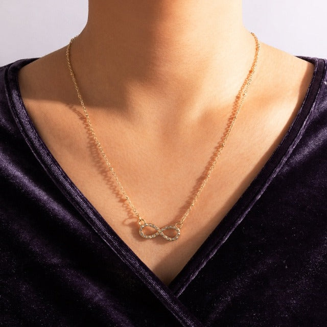 Infinity Symbol Necklace Women's Pendant gold
