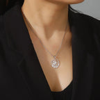 Silver Eagle Head Pendant Necklace