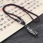 Tibetan Necklace Black and White