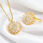 Rotating Sunflower Necklace