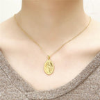 Virgin Mary necklace gold