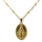 Virgin Mary necklace gold