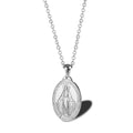 Virgin Mary necklace silver