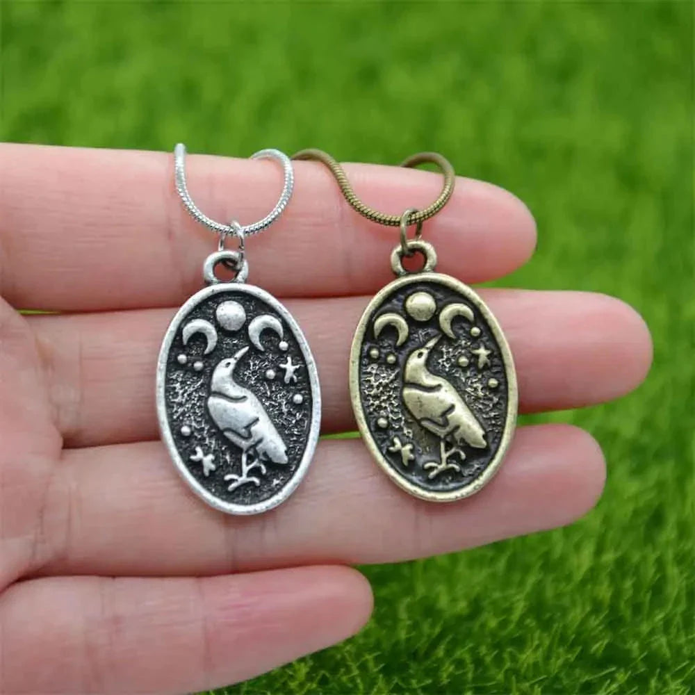 Viking Necklace with Odin’s Raven Pendant type 4