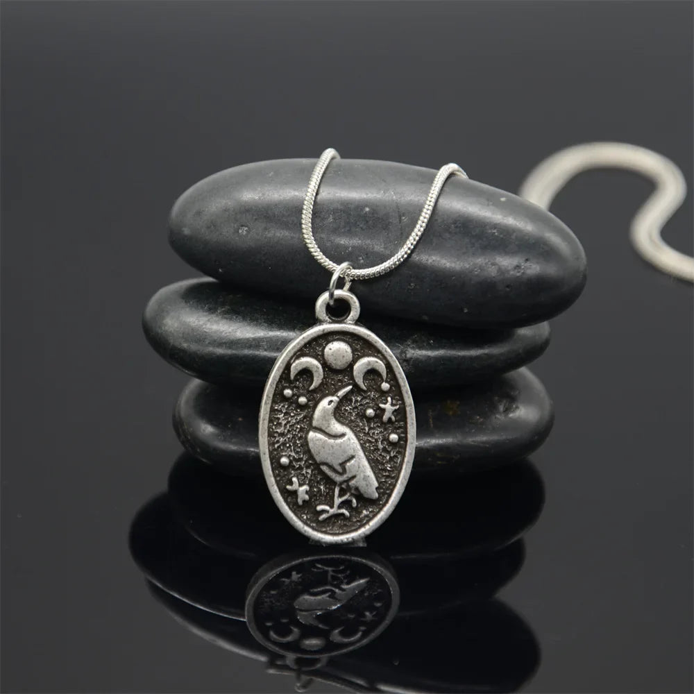 Viking Necklace with Odin’s Raven Pendant type 2