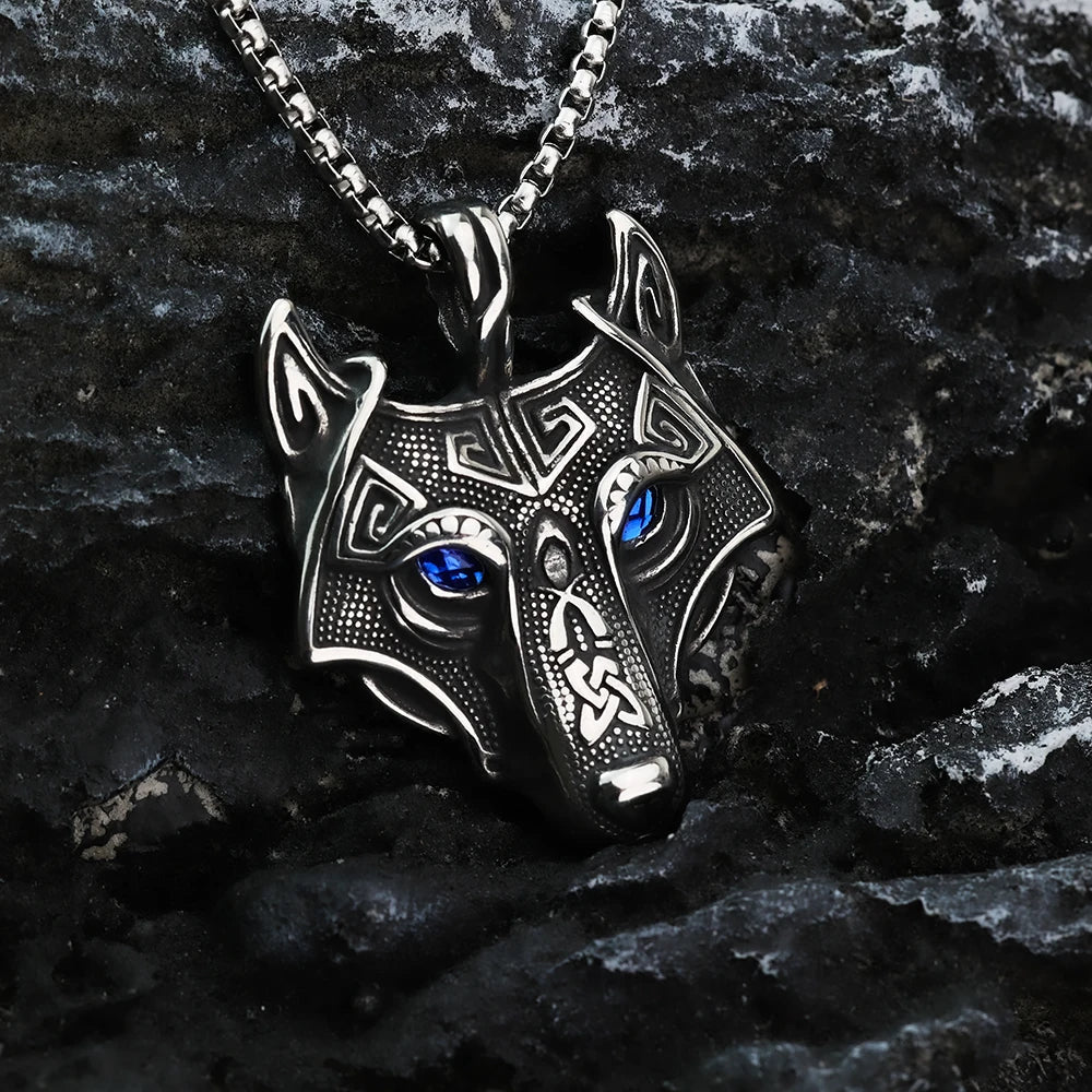 Fenrir Wolf Viking Necklace