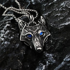 Fenrir Wolf Viking Necklace
