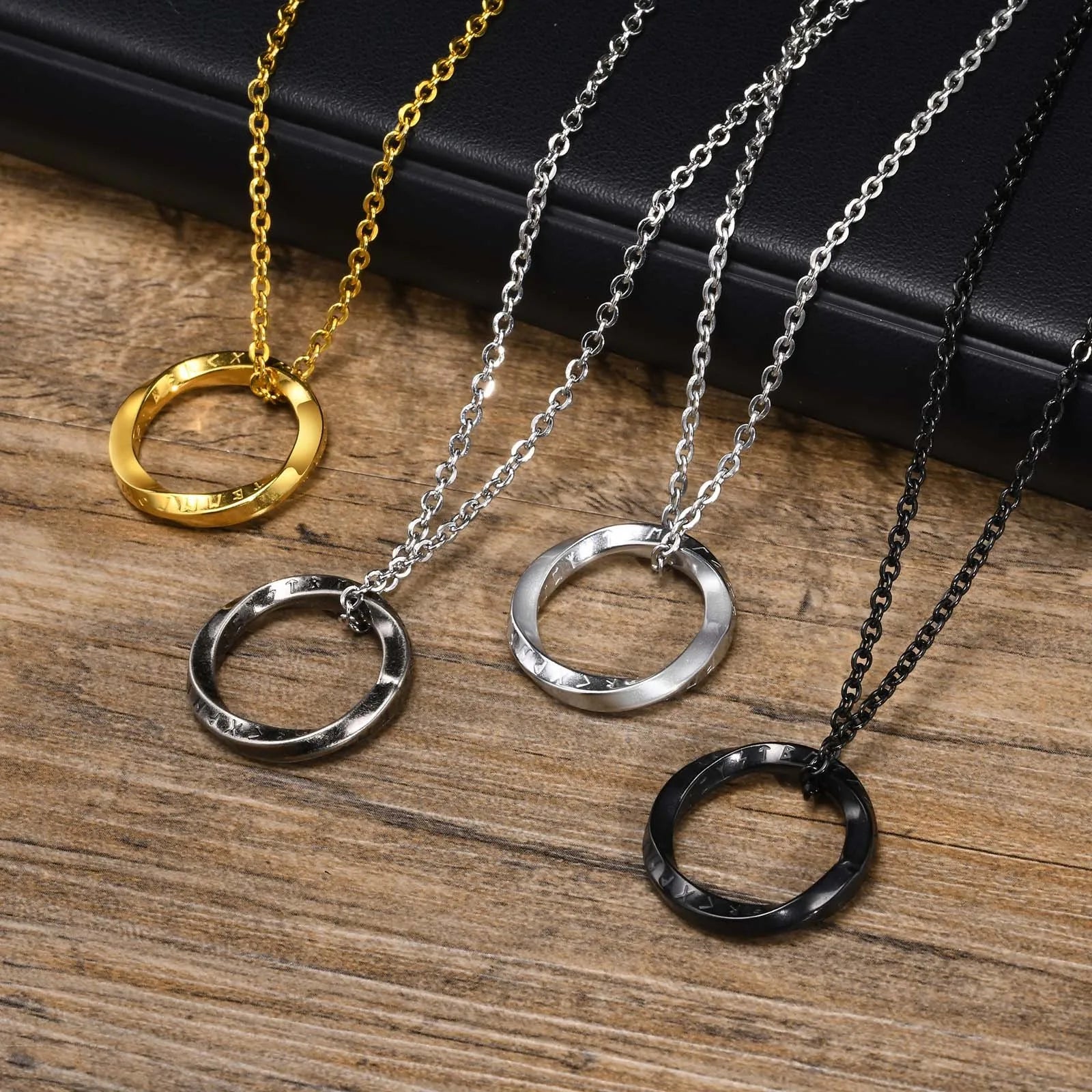 Viking Necklace Round Rune Pendant