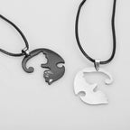 Separable Yin Yang Couple Necklace Two-Piece Separable Detachable