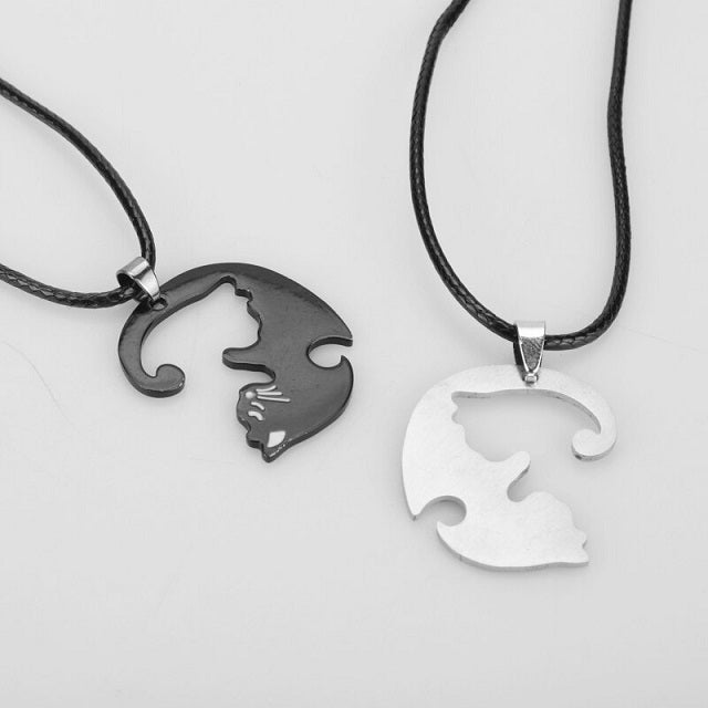 Separable Yin Yang Couple Necklace Two-Piece Separable Detachable