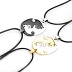 Separable Yin Yang Couple Necklace Two-Piece Separable Detachable