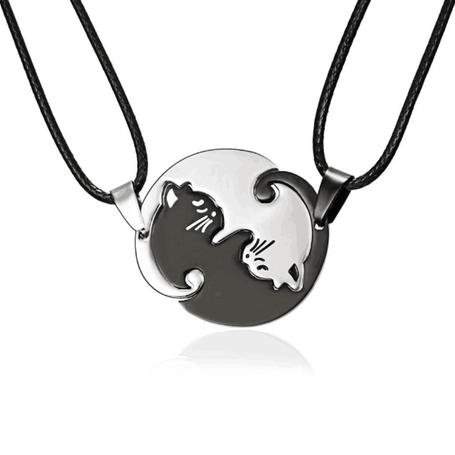 Separable Yin Yang Necklace Silver