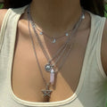 Four-Strand Star of David Pendant Necklaces