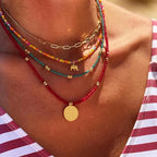 Bohemian Style Four-Strand Pendant Necklaces