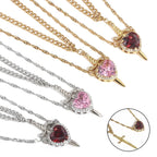 Couples' Necklaces Sword and Heart Pendant