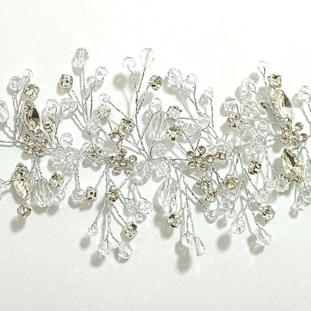 Diamond and Flower Bridal Tiara