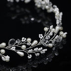 Diamond and Flower Bridal Tiara