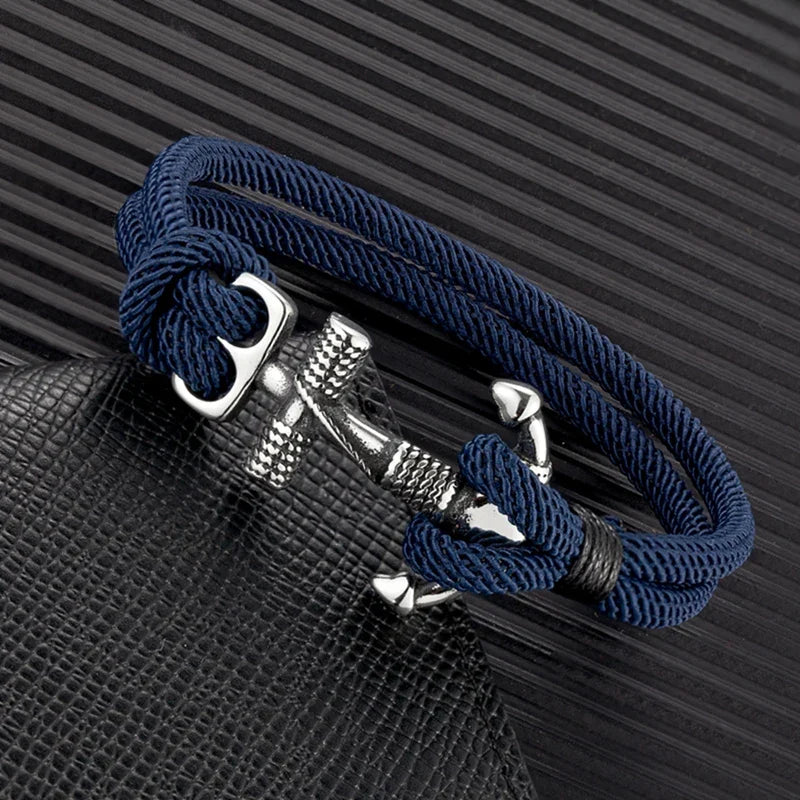 Men's double-anchor bracelet 