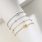 Double initial bracelet gold and silver  s