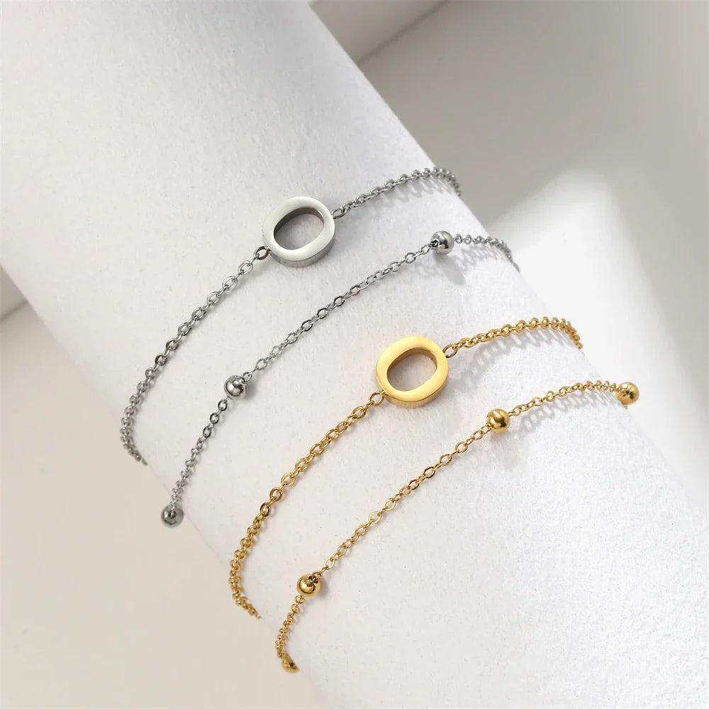 Double initial bracelet gold and silver  o