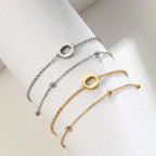 Double initial bracelet gold and silver  o