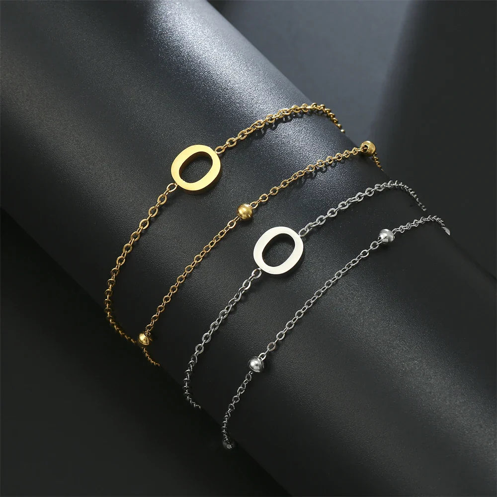 Double initial bracelet gold and silver  o