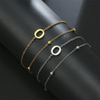 Double initial bracelet gold and silver  o