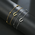Double initial bracelet gold and silver  u