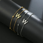 Double initial bracelet gold and silver  w