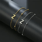 Double initial bracelet gold and silver  z