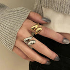 Elegant Water Drop Ring Gold