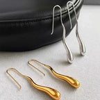 Elegant Fine Teardrop Dangle Earrings silver