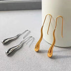 Elegant Fine Teardrop Dangle Earrings silver