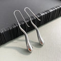 Elegant Fine Teardrop Dangle Earrings silver