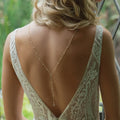 Silver Women’s Back Chain Necklace Back Ornament Set