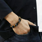 Tiger Eye Bracelet with Cords & Stones
