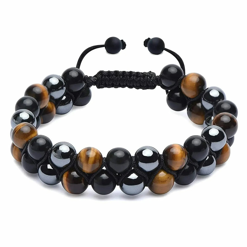 Tiger Eye Bracelet with Cords & Stones