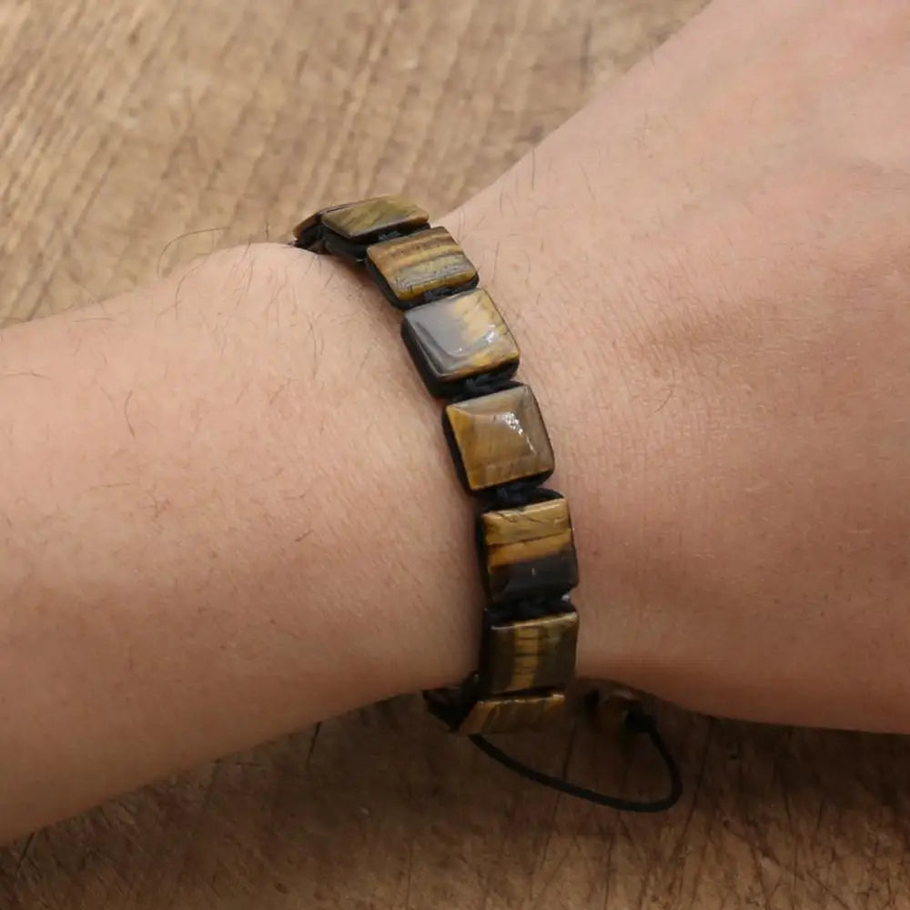 Tiger's Eye Women's Chain Bracelet Cord