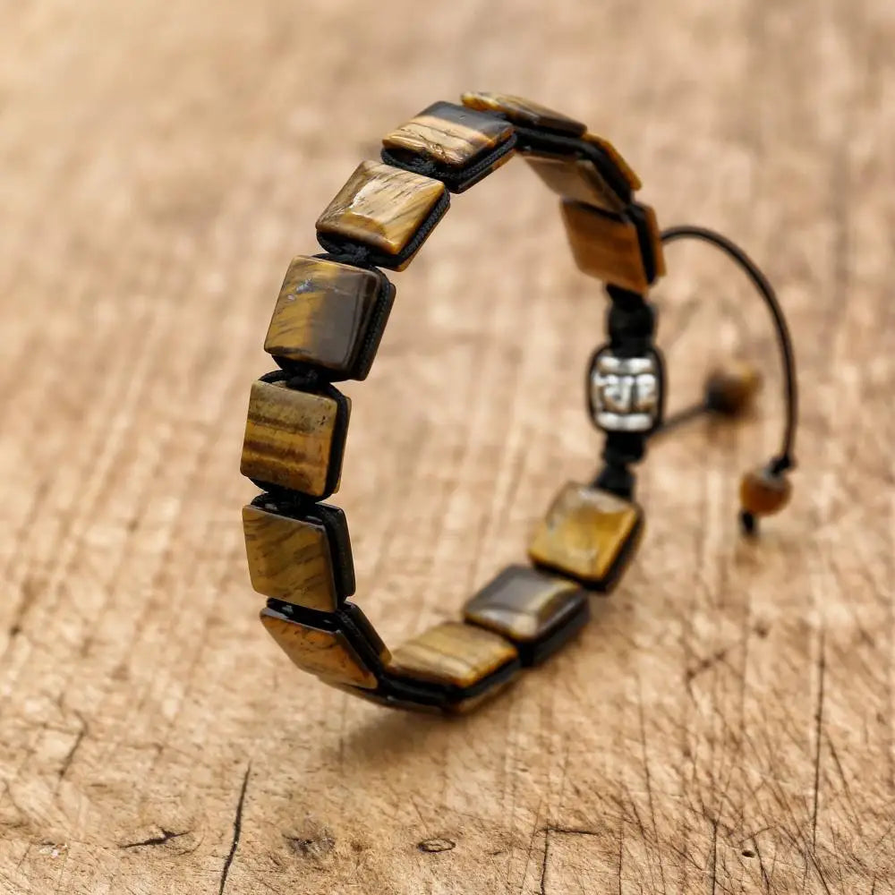 Tiger's Eye Women's Chain Bracelet Cord