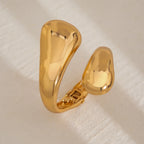 Large Water Drop Chain Bracelet Gold