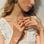 Large Flower Ring in Transparent Frame