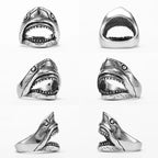 Large shark head ring