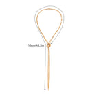 Long Necklace for Deep Neckline with Bow for Women
