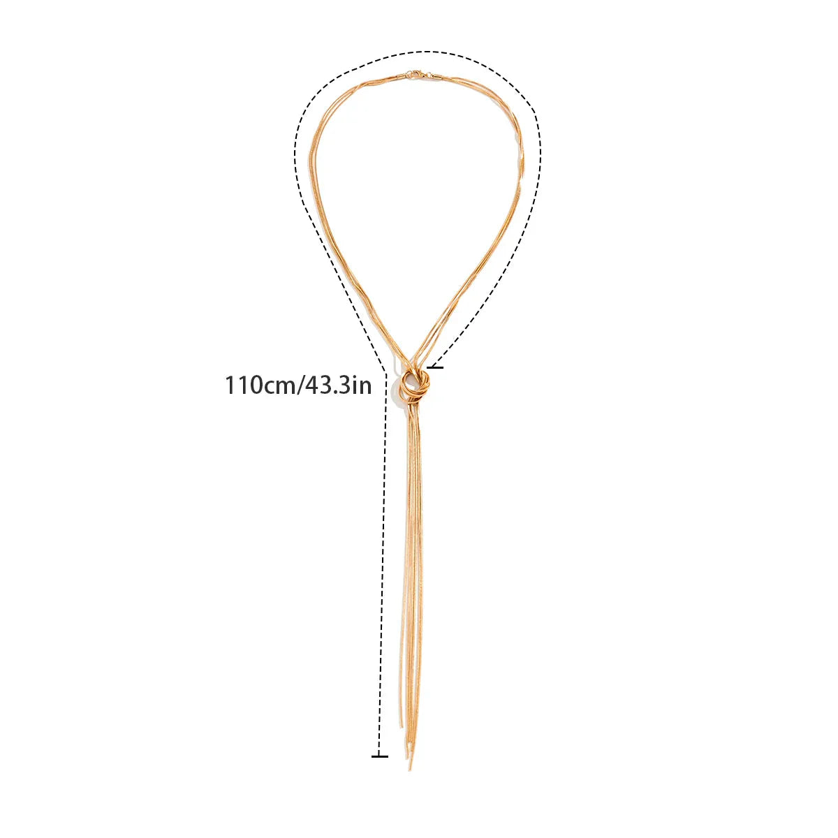 Long Necklace for Deep Neckline with Bow for Women
