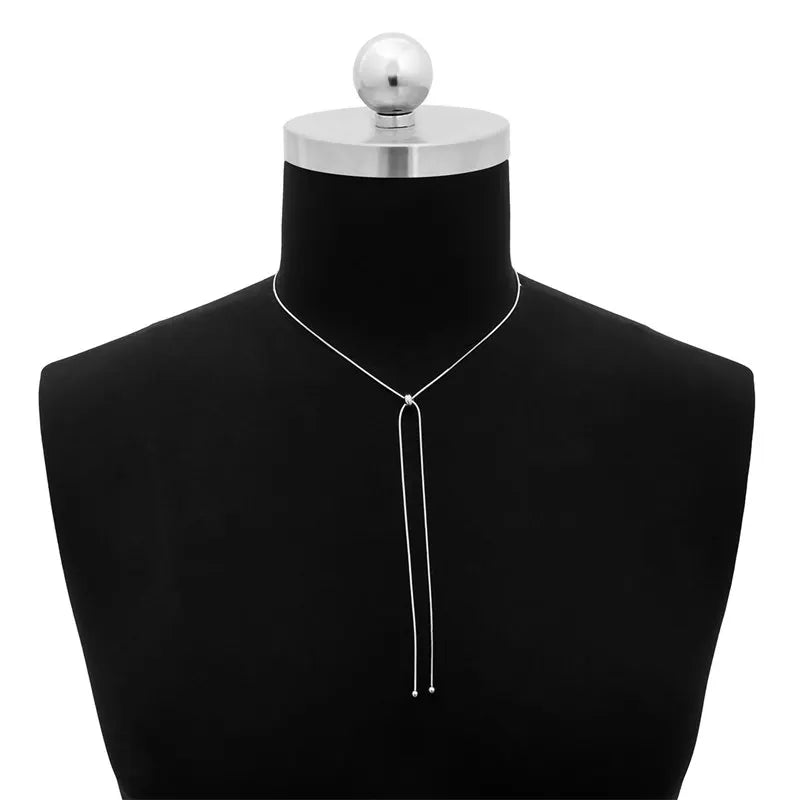 Long Y Necklace For Neckline