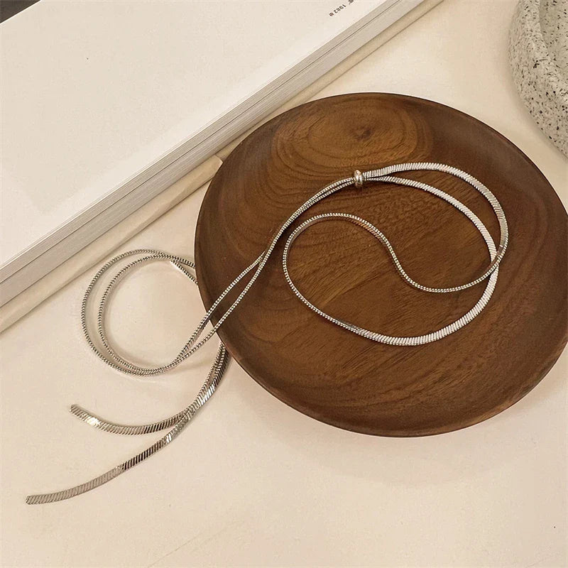 Long Y Necklace for Women's Neckline