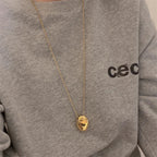 Long Necklace Large Water Drop Pendant Gold